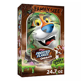 Пластівці Kellogg's Frosted Flakes Chocolate with Spooky Marshmallows Cold Breakfast Cereal 700.23g