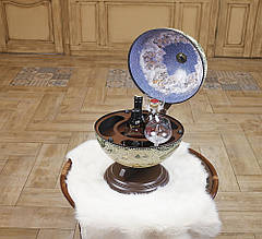 Настільний компактний глобус-бар "Карта світу" дерев'яний зі сферою Ø330 мм