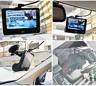 Видеорегистратор в авто на 2 камеры тыловая и фонтальная в салон автомобиля датчик движения и удара HD 1080P