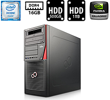 Комп'ютер Fujitsu Celsius M740n/Xeon E5-1620v3 3.50GHz/16GB DDR4/HDD 500GB+HDD 1TB/NVIDIA Quadro K2000 (2GB GDDR5) Б/В