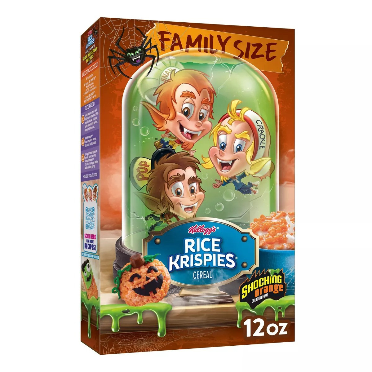 Пластівці Kellogg's Rice Krispies Shocking Orange Cold Breakfast Cereal 340g