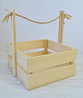 Ящик дерев'яний з ручкою 21,5*21,5*11см