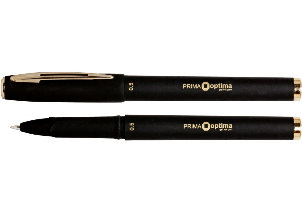 Ручка гелева OPTIMA PRIMA 0,5 мм, пише чорним