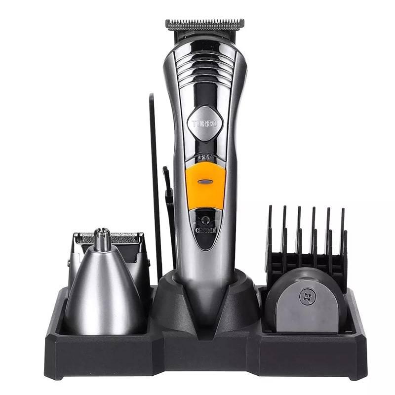 Бездротова акумуляторна машинка триммер для стрижки волосся Gemei 7в1 GM580, фото 1