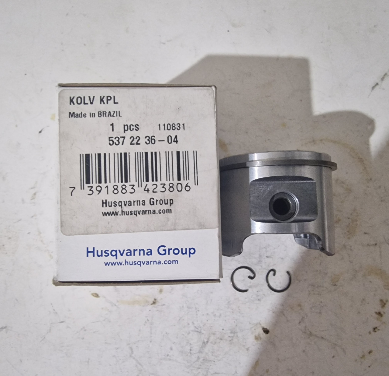 Поршень Husqvarna 351, 353 45 мм біля зборі бензопилу оригінал, фото 1