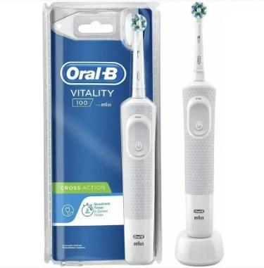 Электрическая зубная щетка Braun Oral-B Vitality 100 Cross Action , Браун Оралбы Виталити Біла D100