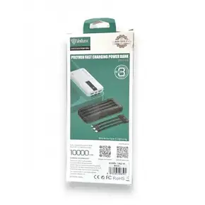Повербанк Power Bank Inkax PBQ-08 10000 mAh, Універсальний портативний акумулятор 3 шнури та циферблатом, фото 2