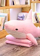 Мягкая игрушка-подушка Акула из IKEA, Плюшевая игрушка Акула Блохей 140 см, Розовый