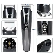 Професійна бездротова акумуляторна машинка триммер для стрижки волосся Kemei 11в1 КМ-600, фото 6