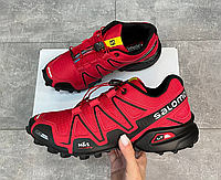 Кроссовки мужские Salomon Speedcross 3 Red Красные, Кроссовки Саломон Водоотталкивающий Текстиль Качественные