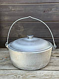 Казан алюмінієвий 6 л із кришкою похідний туристичний d 260 мм, фото 5