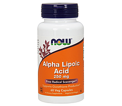 Альфа-ліпоєва кислота NOW Foods Alpha Lipoic Acid 250 mg 60 caps