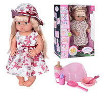 Кукла Сестричка Валюша функциональная (пьет из бутылочки, писает, горшок, бутылочка), Детские куклы