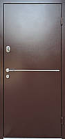Двері вхідні металеві вуличні  Метал / МДФ Блейд коричневі 860/960х2040х65 Ліве / Праве