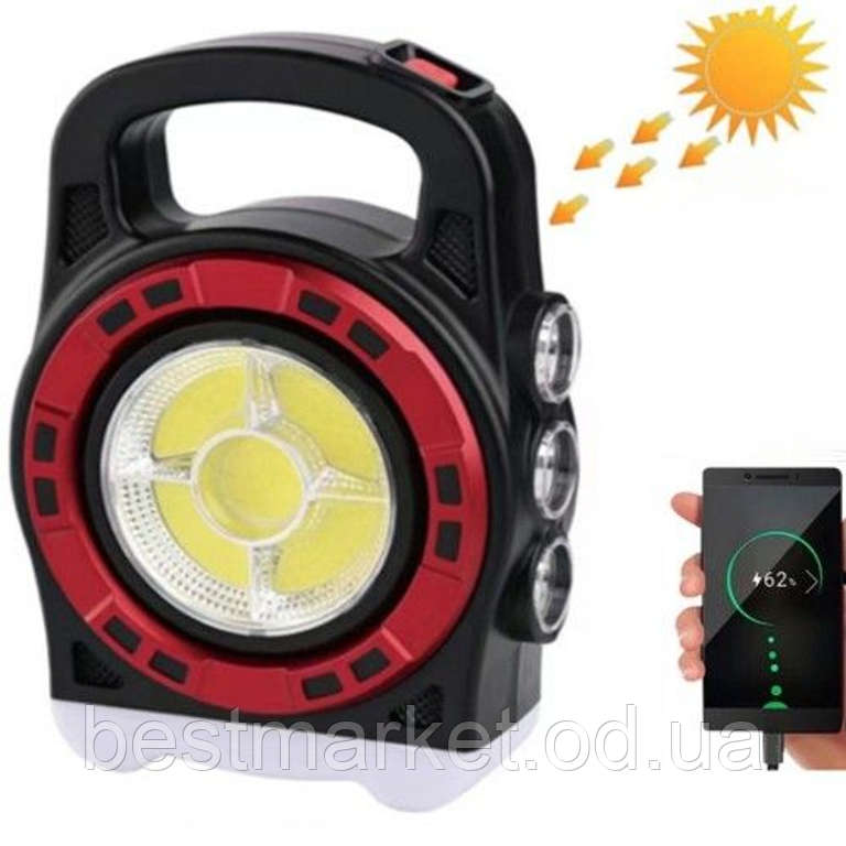 Ліхтар на сонячній батареї + Функція Power Bank Torch BL-6678C/переносний Ліхтар Акумуляторний