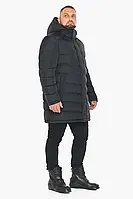 Чёрная зимняя теплая куртка мужская удлинённая модель Braggart Aggressive
