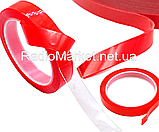 Cкотч двосторонній прозорий 3мм, 25метрів, фото 2