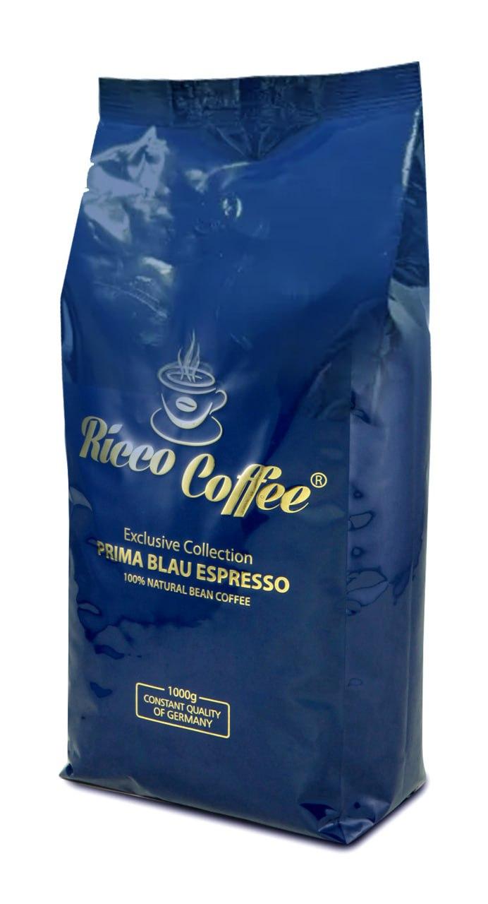 Зернова кава Ricco Coffee Prima Blau Espresso Italiano в пачках