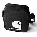 Чоловіча сумка барсетка через плече Carhartt faton чорна тканинна месенджер, фото 3