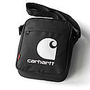 Чоловіча сумка барсетка через плече Carhartt faton чорна тканинна месенджер, фото 5