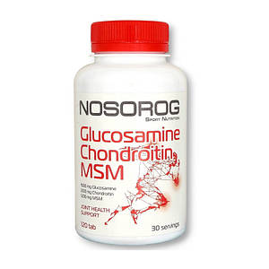 Глюкозамін хондроїтин та МСМ NOSOROG Glucosamine Chondroitin MSM 120 tab