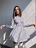 Приталене плаття з люрексу з корсетною вставкою і пишною спідницею сонцем блискуче (р. 42, 44) 66032975Е