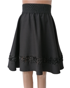 Спідниця дитяча з ажурною вставкою, зріст 122, 134 см.