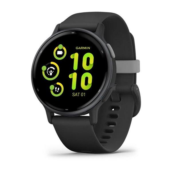 Смарт-годинник Garmin Vivoactive 5 – алюмінієвий безель, чорний корпус із силіконовим ремінцем, фото 1