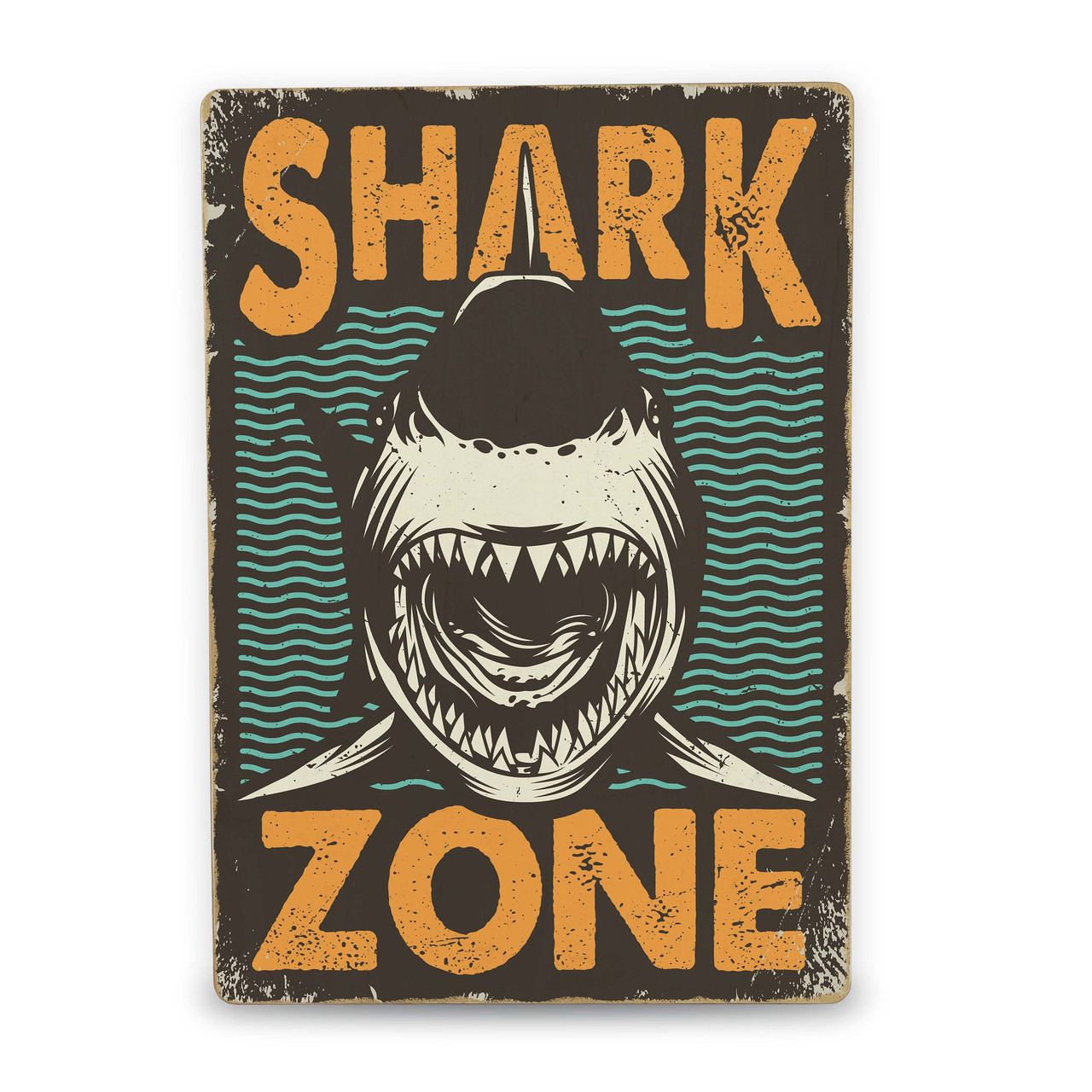 Дерев'яний постер Shark Zone А5