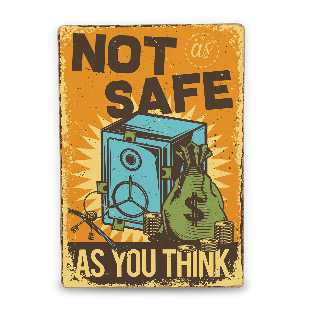 Дерев'яний постер Not Safe А5