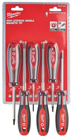 Набір викруток магнітних із тригранною ручкою TORX (6 шт.) MILWAUKEE, фото 1