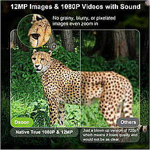 Мисливська камера, мінікамера для стежки, 12 МП, 1080P, відео, дика природа, нічне бачення, Amazon, Німеччина, фото 3