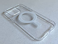 Apple iPhone 15 Pro Max защитный чехол Clear Case Magnetic MagSafe прозрачный, с бортиками из силикона