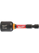 Торцева головка 1/4 дюйма, шестигранна, 13 мм ShockwaveTM, ударостійка Milwaukee 4932492443