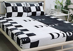 Плюшеве простирадло на резинці 180х200х20, тепле, Велсофт ТМ TAG VL-057