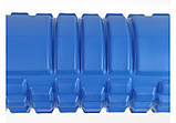 Масажний ролик для йоги та фітнесу Grid Roller 45 см v.2.1 синій EVA-піна, фото 3