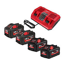 Энергокомплект M18 HNRGO2-824 (HВ12 2шт HВ8 2шт з/у M18 DFC) NRG Kit Outdoor IN2