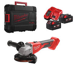 Шліфмашина кутова — болгарка акумуляторна безщіткова 125 мм M18 BLSAG125X-402X MILWAUKEE