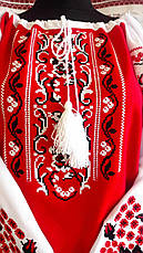 Вишиванка жіноча (домоткане полотно) "Дерево Життя" (червоне), фото 2