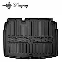 3D коврик с бортами в багажник для VOLKSWAGEN Golf VI 2008-2012 (хетчбек) (нижняя полка) Stingray