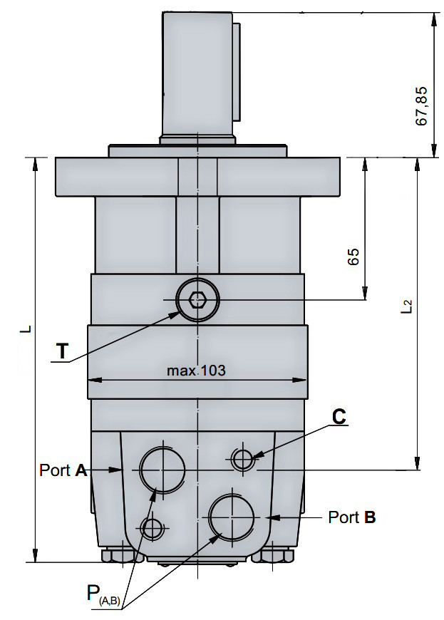 Розміри гідромотора MS С