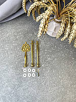 Фурнітура 3 яруси золото форма корона для фруктівниць етажерок металева ручка для вази підставка для тістечок