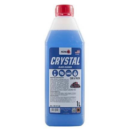 Очищувач скла 1L Nowax NX01146 Crystal Glass Cleaner концентрат 1:10, фото 2