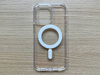 Чехол для iPhone 15 Pro Max прозрачный противоударный Clear Case Magnetic с MagSafe TPU + Polycarbonate