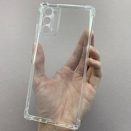 Чохол для Samsung Galaxy Note 20 протиударний з бронь кутами накладка чохол на самсунг нот 20 прозорий TTP, фото 1