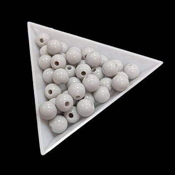 Пластикові намистини 8 мм, 10 г, №22 сірі