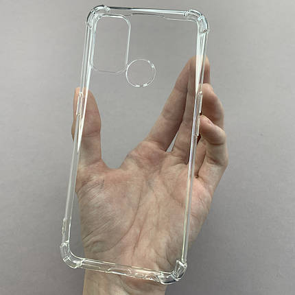 Чохол для Oppo A32 силіконовий із бронь кутами чохол на телефон оппо а32 прозорий ttp, фото 1
