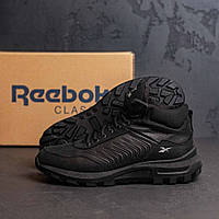 Зимові шкіряні ботинки Reebok чорні хорошее качество