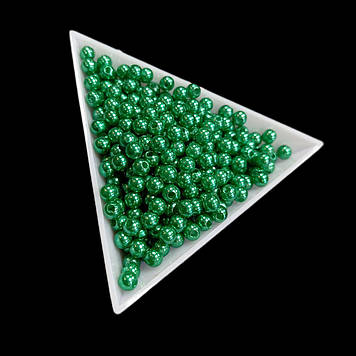 Пластикові намистини 4 мм, 20 г, зелені
