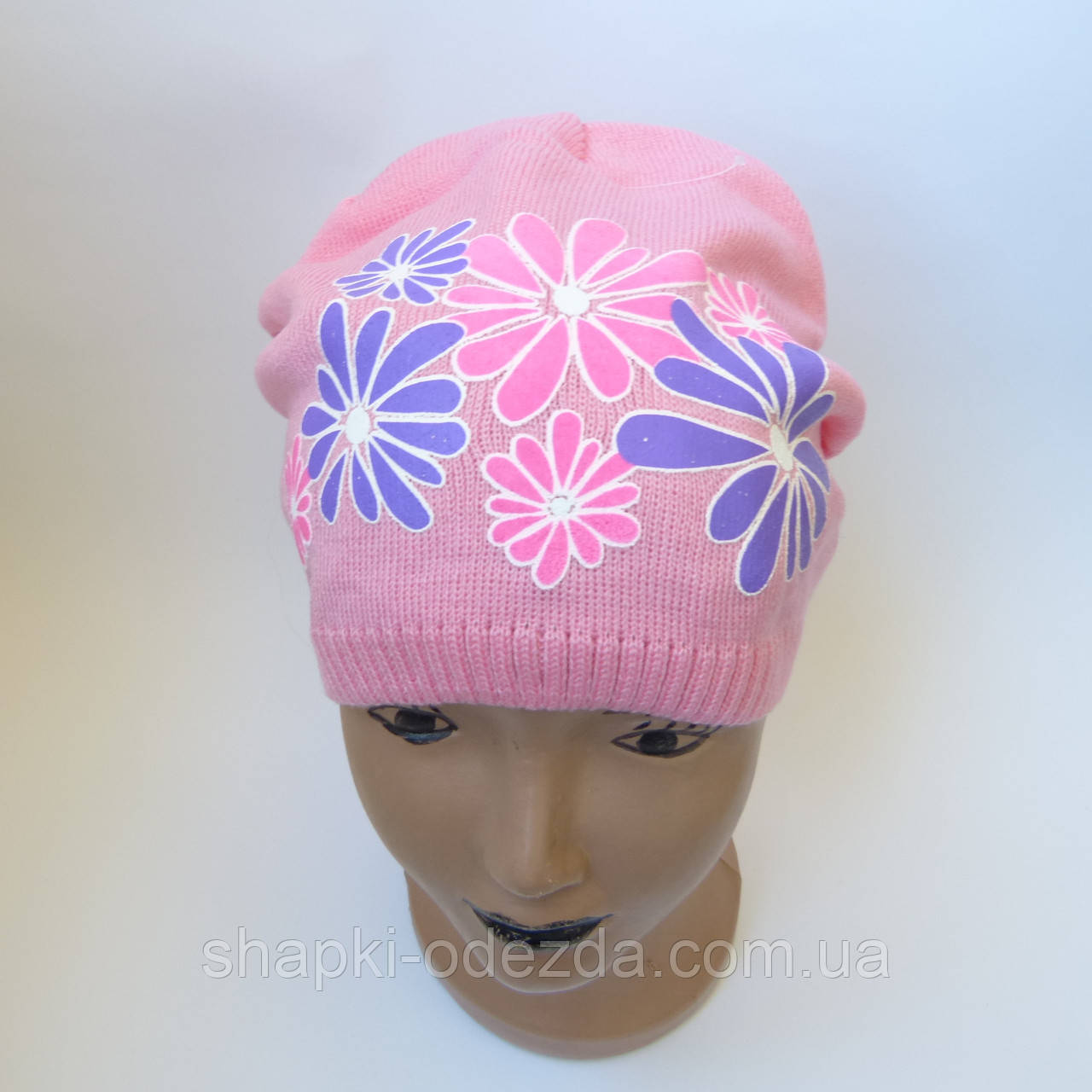 Детская вязаная шапка для девочки 5-12 лет оптом: продажа, цена в ...